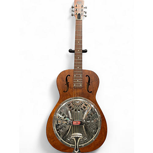 Used Original Hound Dog Round Neck Resonator Natural Acoustic Guitar Natural