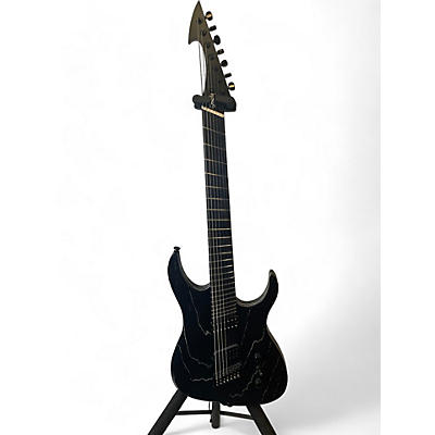 Ormsby Used Ormsby HypeMachine GTR7 Factory Custom Black With White Thunder Solid Body Electric Guitar