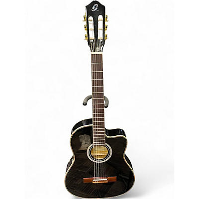 Used Ortega Family Series Pro Black Classical Acoustic Guitar