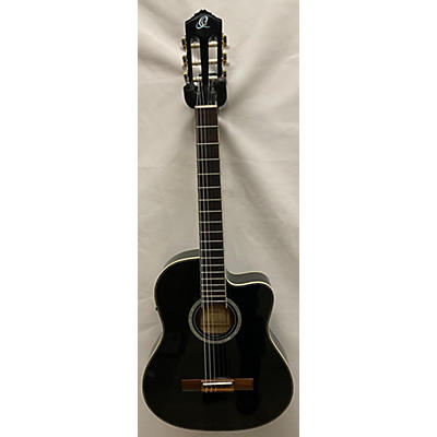 Ortega Used Ortega RCE145 Black Classical Acoustic Electric Guitar