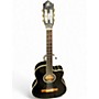 Used Ortega RCE145BK Black Acoustic Electric Guitar Black