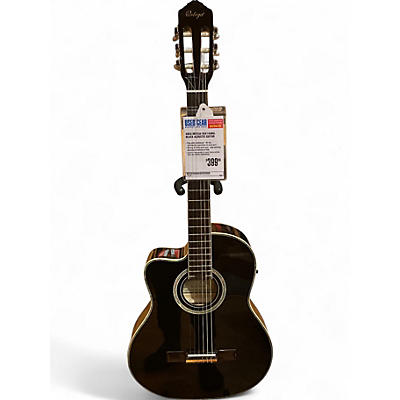Used Ortega RCE145BKL Black Acoustic Guitar