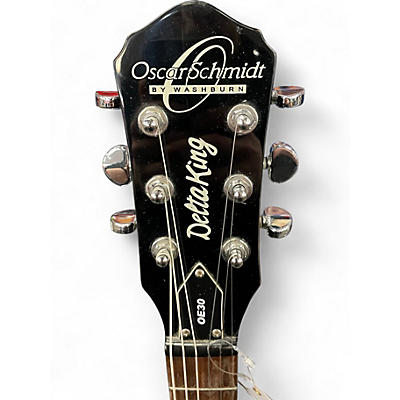Used Oscar Schmidt 0E30 Black Hollow Body Electric Guitar