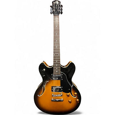 Used Oscar Schmidt Delta King 2 Color Sunburst Hollow Body Electric Guitar