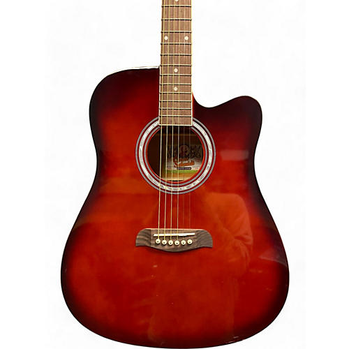 Oscar Schmidt Used Oscar Schmidt OD45CRDPAK-W Candy Red Burst Acoustic Guitar Candy Red Burst