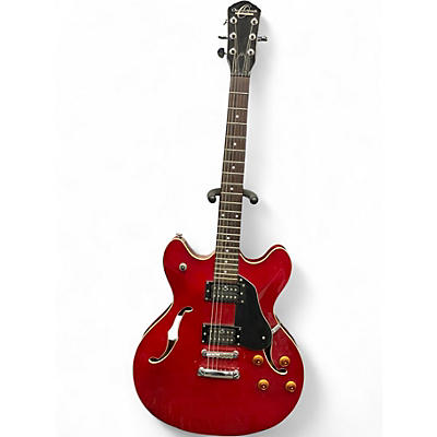 Used Oscar Schmidt OE-30CH Candy Apple Red Hollow Body Electric Guitar