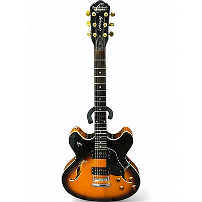 Used Oscar Schmidt OE30 2 Tone Sunburst Hollow Body Electric Guitar