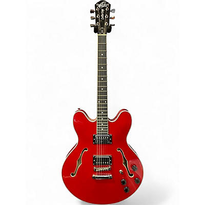 Used Oscar Schmidt OE30 Candy Apple Red Hollow Body Electric Guitar