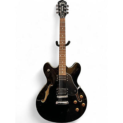 Used Oscar Schmidt OE30 Delta King Black Hollow Body Electric Guitar