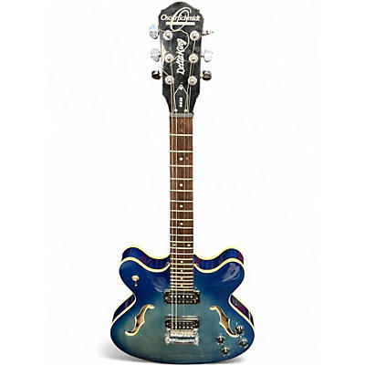 Used Oscar Schmidt OE30 ES SHAPE  Blue Burst Hollow Body Electric Guitar