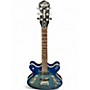 Used Oscar Schmidt OE30 ES SHAPE  Blue Burst Hollow Body Electric Guitar Blue Burst