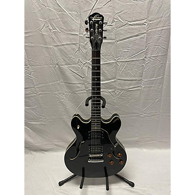 Oscar Schmidt Used Oscar Schmidt OE30BK Delta King Black Hollow Body Electric Guitar