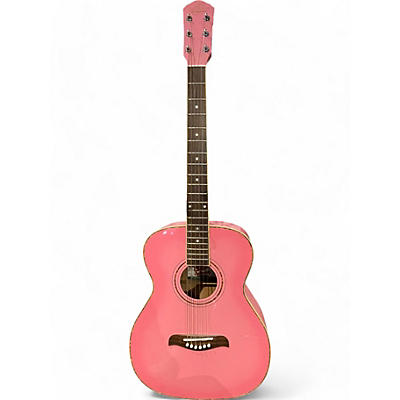 Oscar Schmidt Used Oscar Schmidt OF2P Pink Acoustic Guitar