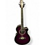 Used Oscar Schmidt OG10CEF Trans Purple Acoustic Electric Guitar Trans Purple