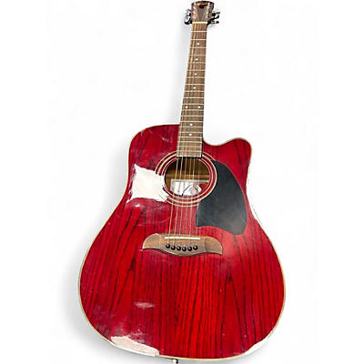 Used Oscar Schmidt OG11CE RED Acoustic Electric Guitar