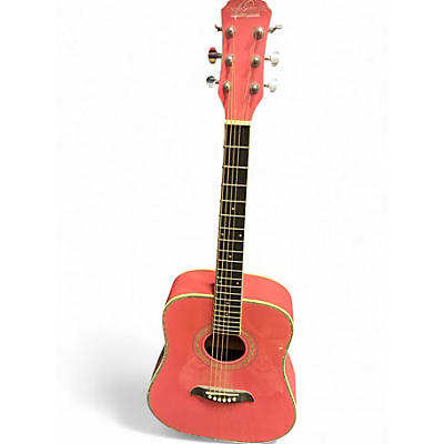 Used Oscar Schmidt OG1PA Pink Acoustic Guitar