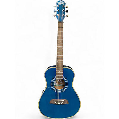 Used Oscar Schmidt OGHS Blue Acoustic Guitar