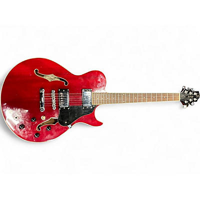 Used Oscar Schmidt RL-2  Red Hollow Body Electric Guitar