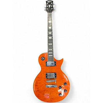 Used Oscar Schmidt les paul Orange Solid Body Electric Guitar