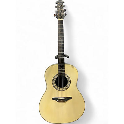 Used Ovation 1111-6 Cattleback Vintage White Acoustic Guitar