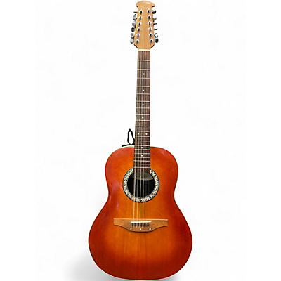 Used Ovation 1151 Balladeer Standard Faded Cherry 12 String Acoustic Electric Guitar