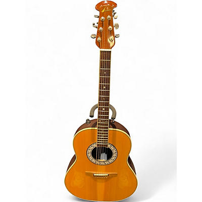 Used Ovation 1517 Natural Acoustic Electric Guitar