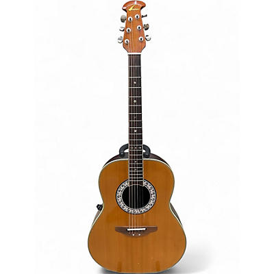 Used Ovation 1517 Natural Acoustic Electric Guitar