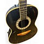 Used Ovation 1517D Elite Black Acoustic Electric Guitar Black