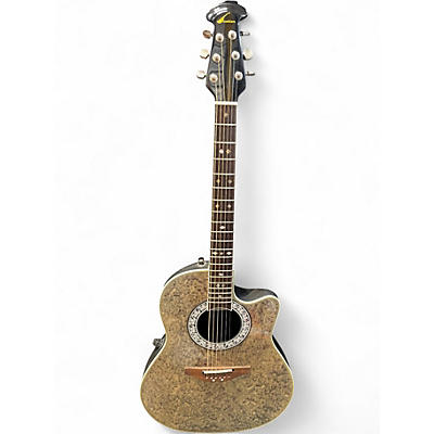 Used Ovation 1528 snake skin Acoustic Electric Guitar