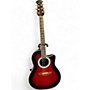 Used Ovation 1528D Red Acoustic Electric Guitar Red