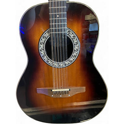 Used Ovation 1615  3 Color Sunburst 12 String Acoustic Electric Guitar
