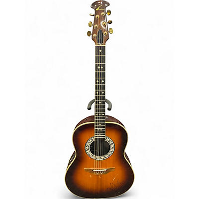 Used Ovation 1617 2 Tone Sunburst Acoustic Electric Guitar