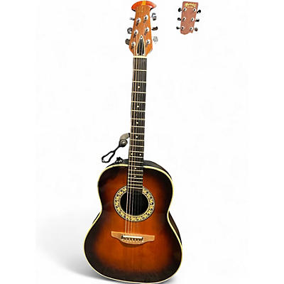 Used Ovation 1621-1 2 Color Sunburst Acoustic Electric Guitar