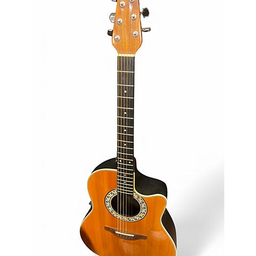 Used Ovation 1661 BALLADEER Natural Acoustic Electric Guitar Natural
