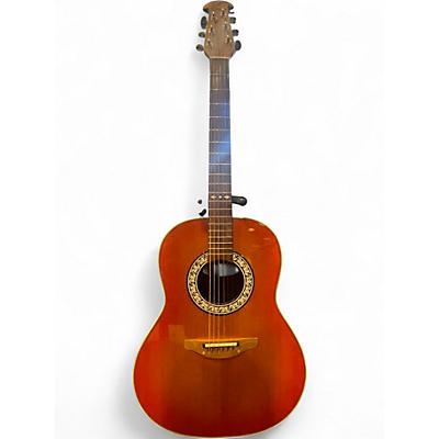 Used Ovation 1712 Custom Balladeer Natural Acoustic Electric Guitar