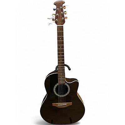 Used Ovation 1771 STANDARD Black Acoustic Electric Guitar