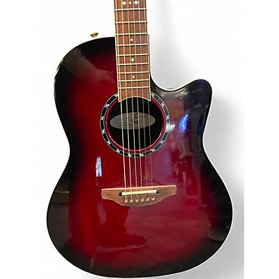 Used Ovation 1771LX Red Acoustic Electric Guitar