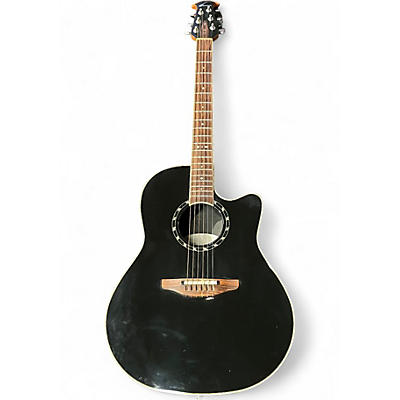 Used Ovation 1771LX Standard Balladeer Black Acoustic Electric Guitar