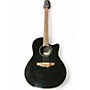 Used Ovation 1771LX Standard Balladeer Black Acoustic Electric Guitar Black