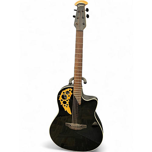 Used Ovation 1778TX-5 Elite Black Acoustic Electric Guitar Black