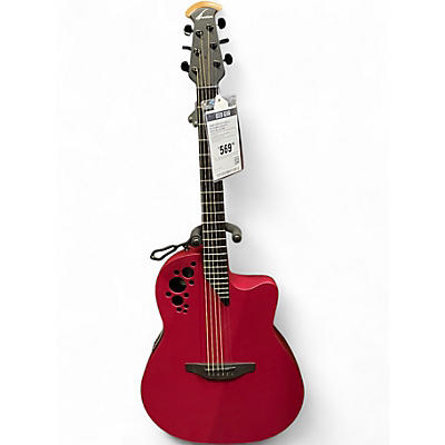 Used Ovation 1778TX-5 Elite Red Acoustic Electric Guitar