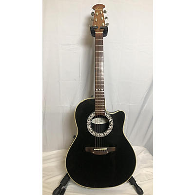 Ovation Used Ovation 1860 CUSTOM BALLADEER Black Acoustic Electric Guitar