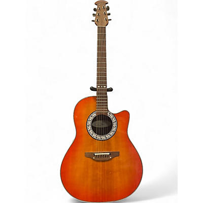 Used Ovation 1860 custom balladeer Natural Acoustic Electric Guitar