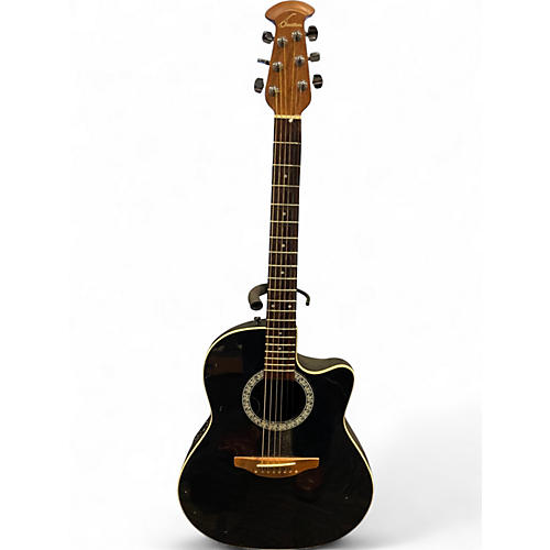 Used Ovation 1861AX-5 Standard Balladeer Black Acoustic Electric Guitar Black