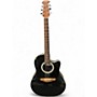 Used Ovation 1861AX-5 Standard Balladeer Black Acoustic Electric Guitar Black