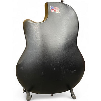 Used Ovation 1861AX-5 Standard Balladeer Metallic Black Acoustic Electric Guitar