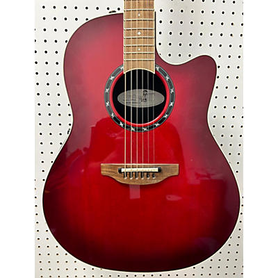 Used Ovation 1861LX STANDARD BALLANDEER LX Dark Cherry Burst Acoustic Electric Guitar