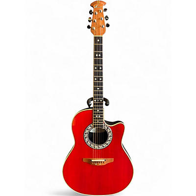 Used Ovation 1867 Legend Candy Apple Red Acoustic Electric Guitar