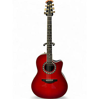 Used Ovation 1867 Legend Candy Red Burst Acoustic Electric Guitar