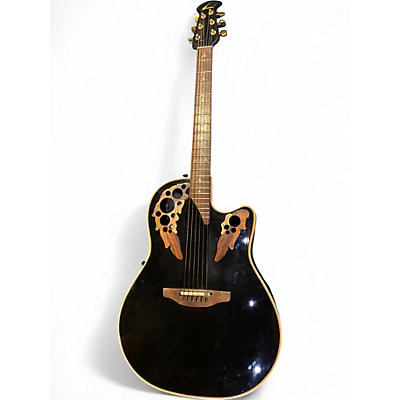 Used Ovation 1868 ELITE Black Acoustic Electric Guitar